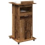 Podio de Conferencias con Ruedas de Madera Vieja y Madera Elaborada de , Escritorios - Ref: Foro24-862297, Precio: 130,52 €, ...