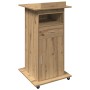 Podio de Conferencia con Ruedas de madera de roble artesanal de , Escritorios - Ref: Foro24-862298, Precio: 130,52 €, Descuen...