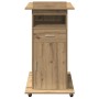 Podio de Conferencia con Ruedas de madera de roble artesanal de , Escritorios - Ref: Foro24-862298, Precio: 130,52 €, Descuen...