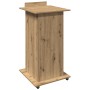 Podio de Conferencia con Ruedas de madera de roble artesanal de , Escritorios - Ref: Foro24-862298, Precio: 130,52 €, Descuen...