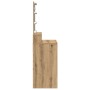 Toallero de con espejo y LEDs de madera elaborada en roble artesanal de , Tocadores para dormitorios - Ref: Foro24-862301, Pr...