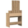 Toallero de con espejo y LEDs de madera elaborada en roble artesanal de , Tocadores para dormitorios - Ref: Foro24-862301, Pr...