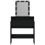 Mesa de Tocador con Espejo y Luces LED de Madera de Roble Negro de , Tocadores para dormitorios - Ref: Foro24-862302, Precio:...
