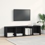 Gabinete de Libros/Gabinete de TV Roble Negro 36x30x143 cm de , Estantes y estanterías - Ref: Foro24-862409, Precio: 72,88 €,...