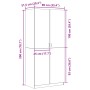 Armario Negro Roble 90x52x200 cm Madera peinada de , Armarios roperos - Ref: Foro24-862436, Precio: 220,28 €, Descuento: %
