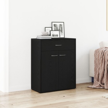 Buffet Negro Roble 60x30x75 cm Madera de , Aparadores - Ref: Foro24-862448, Precio: 82,86 €, Descuento: -5%%