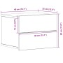 Mesa de noche  de Nogal Negro 40x30x30 cm de madera | Foro24.es | Tu tienda online para hogar, jardín y más Foro24.es