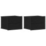 Mesas de Noche 2 pcs Negro Roble 40x30x30 cm Madera Elaborada de , Mesitas de noche - Ref: Foro24-862460, Precio: 91,96 €, De...