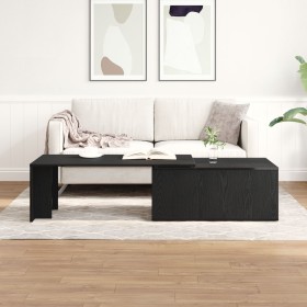 Mesa de café negra de roble, 150x50x35 cm, de madera de ingeniería de , Mesas de centro - Ref: Foro24-862478, Precio: 93,36 €...