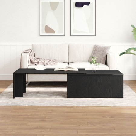 Mesa de café negra de roble, 150x50x35 cm, de madera de ingeniería de , Mesas de centro - Ref: Foro24-862478, Precio: 93,36 €...