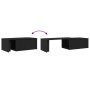 Mesa de café negra de roble, 150x50x35 cm, de madera de ingeniería de , Mesas de centro - Ref: Foro24-862478, Precio: 93,36 €...