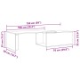 Mesa de café negra de roble, 150x50x35 cm, de madera de ingeniería de , Mesas de centro - Ref: Foro24-862478, Precio: 93,36 €...
