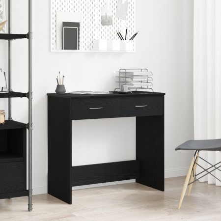 Escritorio Negro Roble 80x40x75 cm Madera Fabricada de , Escritorios - Ref: Foro24-862480, Precio: 81,18 €, Descuento: -5%%