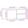 Mueble de TV de Roble Artesanal 80x34x35,5 cm en Madera de , Muebles TV - Ref: Foro24-862483, Precio: 78,88 €, Descuento: -5%%