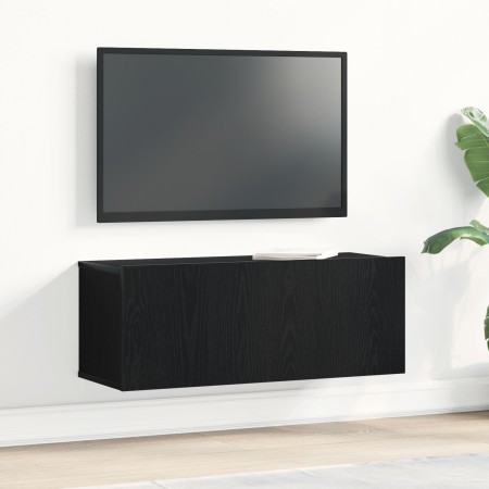 Soporte de TV de roble negro 80x30x30 cm hecho de madera aglomerada de , Muebles TV - Ref: Foro24-862486, Precio: 48,57 €, De...