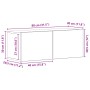 Soporte de TV de roble negro 80x30x30 cm hecho de madera aglomerada de , Muebles TV - Ref: Foro24-862486, Precio: 48,57 €, De...