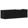 Mueble de TV Montado en la Pared de Roble Negro 100x30x30 cm Hecho de Madera Ingenierizada de , Muebles TV - Ref: Foro24-8624...
