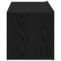 Mueble de TV Montado en la Pared de Roble Negro 100x30x30 cm Hecho de Madera Ingenierizada de , Muebles TV - Ref: Foro24-8624...
