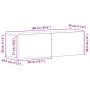 Mueble de TV Montado en la Pared de Roble Negro 100x30x30 cm Hecho de Madera Ingenierizada de , Muebles TV - Ref: Foro24-8624...
