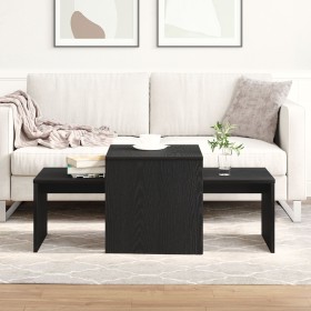 Mesa de Centro Negra y de Roble 100x48x40 cm de Madera de Ingeniería de , Mesas de centro - Ref: Foro24-862501, Precio: 56,31...