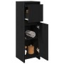 Armario de baño Negro Roble 30x30x95 cm Madera de , Muebles de baño - Ref: Foro24-862504, Precio: 66,60 €, Descuento: -5%%