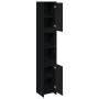 Armario de baño Negro Roble 30x30x183,5 cm Madera elaborada de , Muebles de baño - Ref: Foro24-862505, Precio: 92,20 €, Descu...