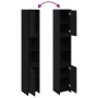 Armario de baño Negro Roble 30x30x183,5 cm Madera elaborada de , Muebles de baño - Ref: Foro24-862505, Precio: 92,20 €, Descu...