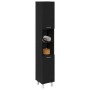 Gabinete de baño Negro Roble 30x30x179 cm Madera de , Muebles de baño - Ref: Foro24-862513, Precio: 85,72 €, Descuento: %