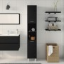 Gabinete de baño Negro Roble 30x30x179 cm Madera de , Muebles de baño - Ref: Foro24-862513, Precio: 85,72 €, Descuento: %