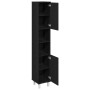 Gabinete de baño Negro Roble 30x30x179 cm Madera de , Muebles de baño - Ref: Foro24-862513, Precio: 85,72 €, Descuento: %