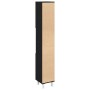Gabinete de baño Negro Roble 30x30x179 cm Madera de , Muebles de baño - Ref: Foro24-862513, Precio: 85,72 €, Descuento: %