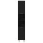 Gabinete de baño Negro Roble 30x30x179 cm Madera de , Muebles de baño - Ref: Foro24-862513, Precio: 85,72 €, Descuento: %