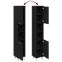 Gabinete de baño Negro Roble 30x30x179 cm Madera de , Muebles de baño - Ref: Foro24-862513, Precio: 85,72 €, Descuento: %