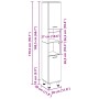 Gabinete de baño Negro Roble 30x30x179 cm Madera de , Muebles de baño - Ref: Foro24-862513, Precio: 85,72 €, Descuento: %