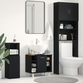Cabinet de baño Negro Roble 60x32x54 cm Madera Ingenierizada de , Muebles de baño - Ref: Foro24-862514, Precio: 60,10 €, Desc...