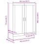 Estantería para libros Negra Roble 82,5x30,5x115 cm de Madera de ingeniería de , Librerías y estanterías - Ref: Foro24-862516...