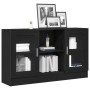 Mueble Auxiliar Roble Negro Madera de calidad y vidrio Mediano de , Aparadores - Ref: Foro24-862522, Precio: 114,57 €, Descue...