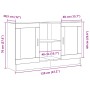 Mueble Auxiliar Roble Negro Madera de calidad y vidrio Mediano de , Aparadores - Ref: Foro24-862522, Precio: 114,57 €, Descue...