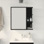 Espejo de baño con armario negro de roble, tamaño 62,5x20,5x64 cm, hecho de madera de , Tocadores de baño - Ref: Foro24-86252...