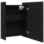 Espejo de baño con armario negro de roble, tamaño 62,5x20,5x64 cm, hecho de madera de , Tocadores de baño - Ref: Foro24-86252...
