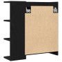 Espejo de baño con armario negro de roble, tamaño 62,5x20,5x64 cm, hecho de madera de , Tocadores de baño - Ref: Foro24-86252...