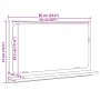 Espejo de baño  Negro Roble 60x10,5x37 cm Madera de ingeniería | Foro24.es | Tu tienda online para hogar, jardín y más Foro24.es