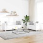 Set de sofás 3 plazas y 2 plazas cuero artificial blanco en Sofás | Comprar online en Foru.es