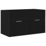 Gabinete de lavabo para baño negro roble 80x38,5x46 cm de madera de , Tocadores de baño - Ref: Foro24-862529, Precio: 53,43 €...