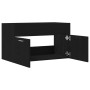 Gabinete de lavabo para baño negro roble 80x38,5x46 cm de madera de , Tocadores de baño - Ref: Foro24-862529, Precio: 53,43 €...