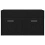 Gabinete de lavabo para baño negro roble 80x38,5x46 cm de madera de , Tocadores de baño - Ref: Foro24-862529, Precio: 53,43 €...