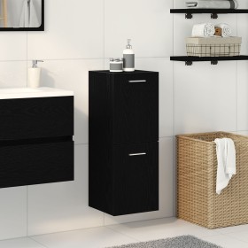 Armario de pared para baño Negro Roble 30x30x80 cm Madera Fabricada de , Muebles de baño - Ref: Foro24-862531, Precio: 48,41 ...
