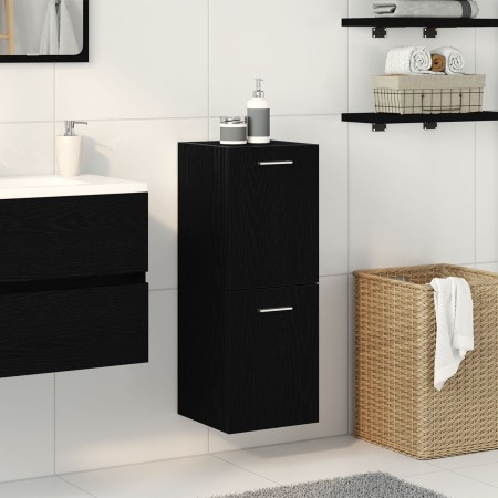 Armario de pared para baño Negro Roble 30x30x80 cm Madera Fabricada de , Muebles de baño - Ref: Foro24-862531, Precio: 48,41 ...
