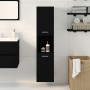 Gabinete de baño de pared negro y roble de 30x30x130 cm, de madera compuesta de , Tocadores de baño - Ref: Foro24-862532, Pre...
