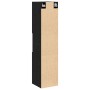 Gabinete de baño de pared negro y roble de 30x30x130 cm, de madera compuesta de , Tocadores de baño - Ref: Foro24-862532, Pre...